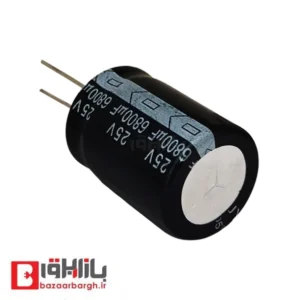 خازن الکترولیتی 6800 میکرو فاراد 25 ولت