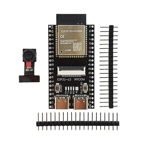 برد توسعه ESP32-S3-CAM-WROOM باهسته ESP32-S3-N16R8 و دوربین RHYX M21-45