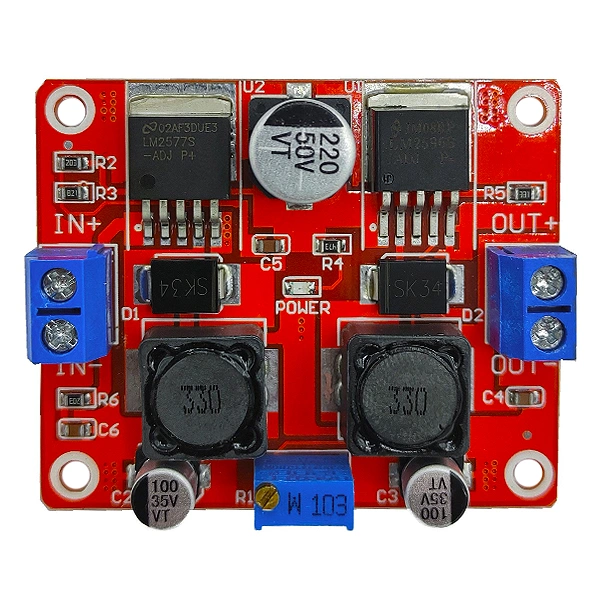 ماژول تغذیه اتوماتیک افزاینده و کاهنده رگلاتور ولتاژ LM2596-LM2577