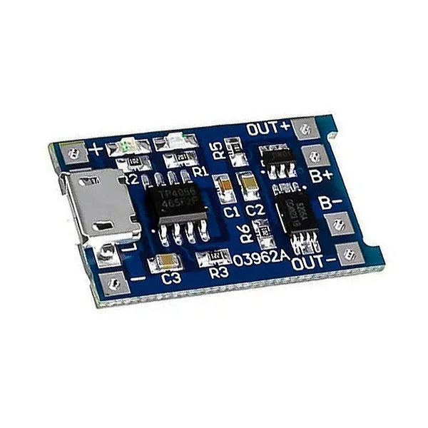 ماژول شارژر باتری لیتیوم سه چیپ TP4056 ورودی Micro USB