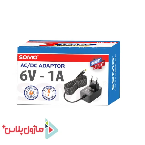 آداپتور 6 ولت 1 آمپر سومو مدل SM-060100-2A