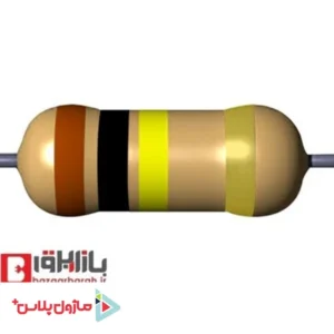 مقاومت 100 کیلو اهم 1/4 وات 5 درصد (بسته 50 عددی)